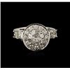 Image 2 : 14KT White Gold 3.35 ctw Diamond Ring