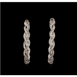 14KT White Gold 1.50 ctw Diamond Earrings