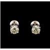 14KT White Gold 1.00 ctw Diamond Solitaire Earrings