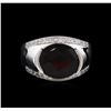 Image 2 : Crayola 5.10 ctw Garnet and White Sapphire Ring - .925 Silver