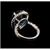 Image 3 : 14KT White Gold 15.46 ctw Topaz and Diamond Ring
