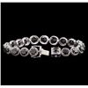 Image 3 : 35.19 ctw Black Diamond Bracelet - 14KT White Gold