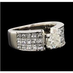 2.90 ctw Diamond Ring - 14KT White Gold