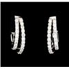 0.60 ctw Diamond Earrings - 14KT White Gold