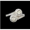 Image 2 : 14KT White Gold 0.62 ctw Diamond Ring