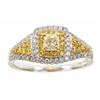 Image 1 : 1.00 ctw Diamond Ring - 18KT White and Yellow Gold