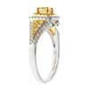 Image 2 : 1.00 ctw Diamond Ring - 18KT White and Yellow Gold