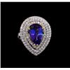 Image 2 : 14KT Two-Tone Gold 5.47 ctw Tanzanite and Diamond Ring