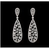 Image 2 : 2.07 ctw Diamond Earrings - 14KT White Gold