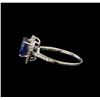 Image 3 : 2.46 ctw Sapphire and Diamond Ring - 18KT White Gold