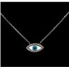 0.11 ctw Diamond Necklace - 14KT White Gold