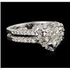 Image 2 : 14KT White Gold 1.49 ctw Diamond Ring