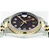 Image 8 : Rolex Two Tone Diamond and Emerald DateJust Men's Watch