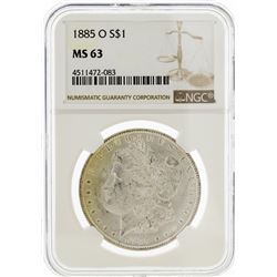 1885-O NGC MS63 Morgan Silver Dollar