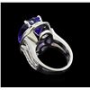 Image 3 : GIA Cert 13.42 ctw Tanzanite and Diamond Ring - 14KT White Gold