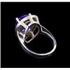 Image 3 : 14KT White Gold 5.00 ctw Tanzanite and Diamond Ring
