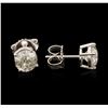 Image 2 : 14KT White Gold 1.63 ctw Diamond Stud Earrings