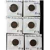 BRITAIN 1 FARTHING LOT OF 6 COINS!