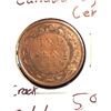 Image 1 : 1858 CANADA LARGE CENT!DIE CRACK AND DIE ROTATION! RARE HIGH GRADE!