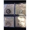 Image 1 : CANADA 25 CENTS LOT OF 4 ICCS GRADED COINS! MS+++