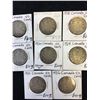 Image 1 : 1910-1936 CANADA 50 CENTS LOT OF 8 COINS!