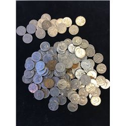 CANADA 5 CENTS LOT OF 126 NICKELS!