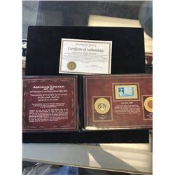 ABRAHAM LINCOLN COIN AND STAMP SET!