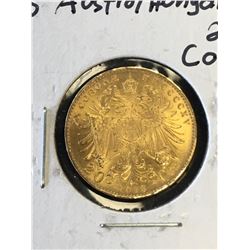 1915 AUSTR/HUNGARY 20 CORONA GOLD COIN!