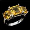 Image 1 : Natural  Golden Yellow Citrine Ring