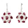 Natural Red Ruby 35.72 Cts Earrings