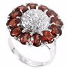 Image 2 : NATURAL GARNET & WHITE CZ 27 Cts Ring