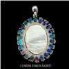 Natural Opal & Mother of Pearl 31.86 Ct Pendant