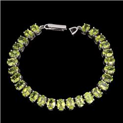 Natural  Top Rich Green Peridot 117 Carats Bracelet