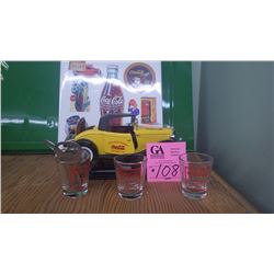 COCA-COLA COLLECTOR'S GUIDE BOOK AND 1930'S FORD ADVERTISING MODEL CAR (SLIGHT DAMAGE), 3 COCA-COLA 