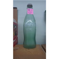 GIANT GREEN COCA-COLA BOTTLE WITH REMOVABLE CAP