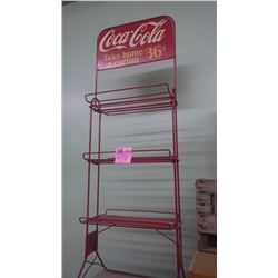 COCA-COLA ANTIQUE (36 CENT PER CARTON) METAL DISPLAY RACK