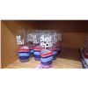 Image 2 : 10 DIET PEPSI GLASSES AND 5 CENT PEPSI COLA PORCELAIN SIGN (ANDE ROONEY REPRODUCTION USA)