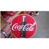 Image 4 : 4 PIECE COCA-COLA GLASSES IN COCA-COLA TIN (REPRO) PLUS COCA-COLA ROUND SIGN (ANDE ROONEY REPRO USA)