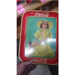 1938 ORIGINAL COCA-COLA METAL TRAY (AMERICAN ART WORKS INC)