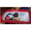 Image 4 : 1 COCA-COLA RECTANGULAR SERVING TRAY (REPRO) 1989 USA PLUS COCA-COLA 5 CENT ROUND TRINKET BOX