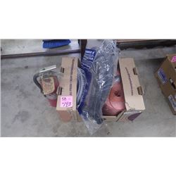 1 LOT WITH CHARGED FIRE EXTINGUISHER, SUMP PUMP DISCHARGE HOSE AND ROLL OF BALER TWINE