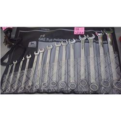 JOHN DEERE 14 PIECE SAE COMBINATION WRENCH SET (UNUSED)