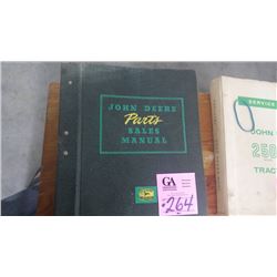 JD PARTS MANUAL CIRCA 1950'S
