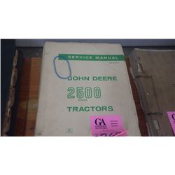 JD SERVICE MANUAL 2500 SERIES CIRCA EARLY 1960'S