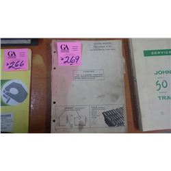 JD SERVICE MAUAL4020 SERIES CIRCA EARLY 1960'S