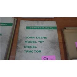 JD SERVICE MANUAL MODEL R SERIES CIRCA 1950'S