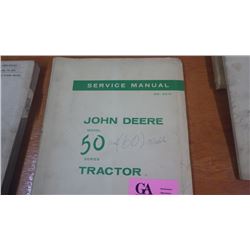 JD SERVICE MAUAL MODEL 50 SERIES CIRCA 1950'S