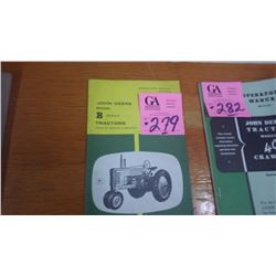 JD OPERATORS MANUAL FOR MODEL B TRACTOR