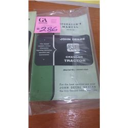 JD OPERATORS MANUAL FOR 430 JD CRAWLER