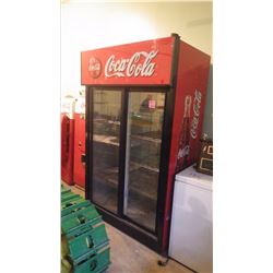 CORNELIUS DOUBLE SLIDING DOOR COCA COLA COOLER IN GOOD WORKING ORDER